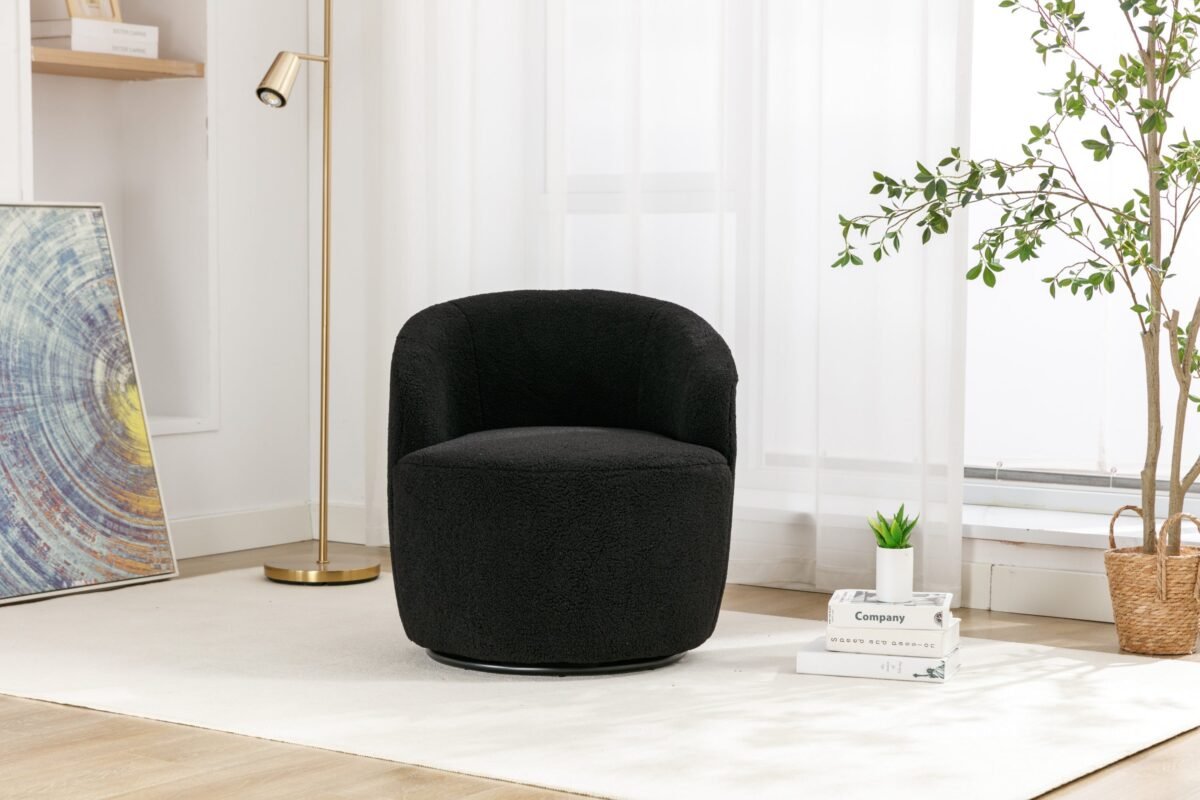 Walker Edison | Teddy Swivel Barrel Accent Chair - Image 9