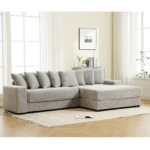 Walker Edison | Corduroy Right L-Shaped Sectional Cloud Couch - Image 8