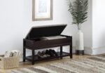 Walker Edison | Entryway Seating Bench with Shoe Storage - Image 2