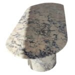 Calacatta Viola Marble Oval Dining Table with C Shape Marble Legs Polished - Image 4