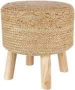 Tagaytay Natural Wood Stool Ottoman - Image 2