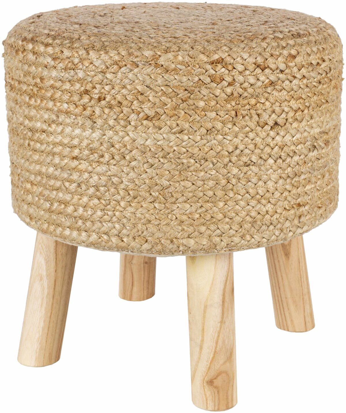 Tagaytay Natural Wood Stool Ottoman - Image 2