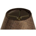6"W x 5"H Set of 6 Chocolate Burlap Chandelier Lampshade - Image 8