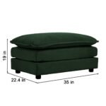 Walker Edison | Chenille Modular Cloud Couch with L-Shaped Sectional and Ottoman - Image 10
