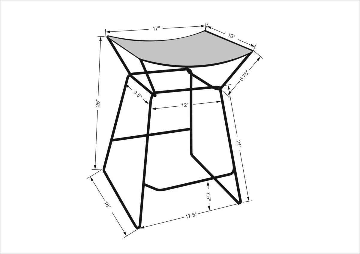 Shirita Brown/Gray Counter Stool - Image 9