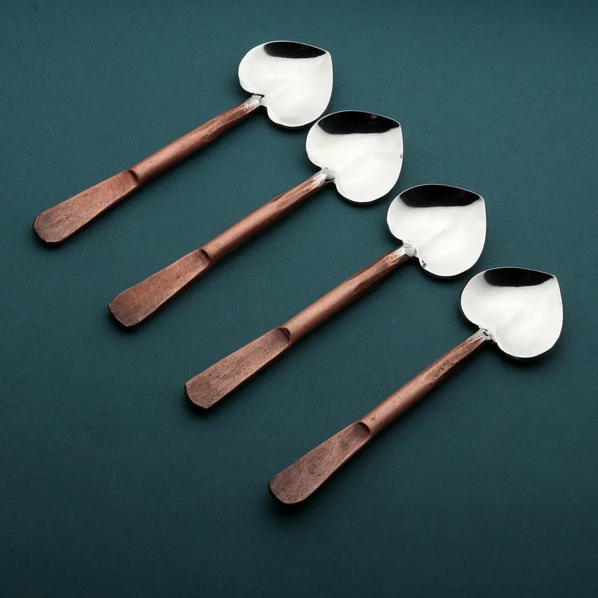 Celia Heart Coffee/Dessert Table Spoon 4 Pc. Set - Image 1