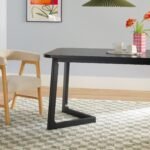 Ezra Modern Solid Wood Rectangle Dining Table for 6 - Image 12
