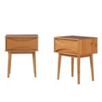 Atticus Solid Wood Mid-Century Modern Nightstand - Image 14