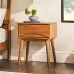 Atticus Solid Wood Mid-Century Modern Nightstand - Image 4