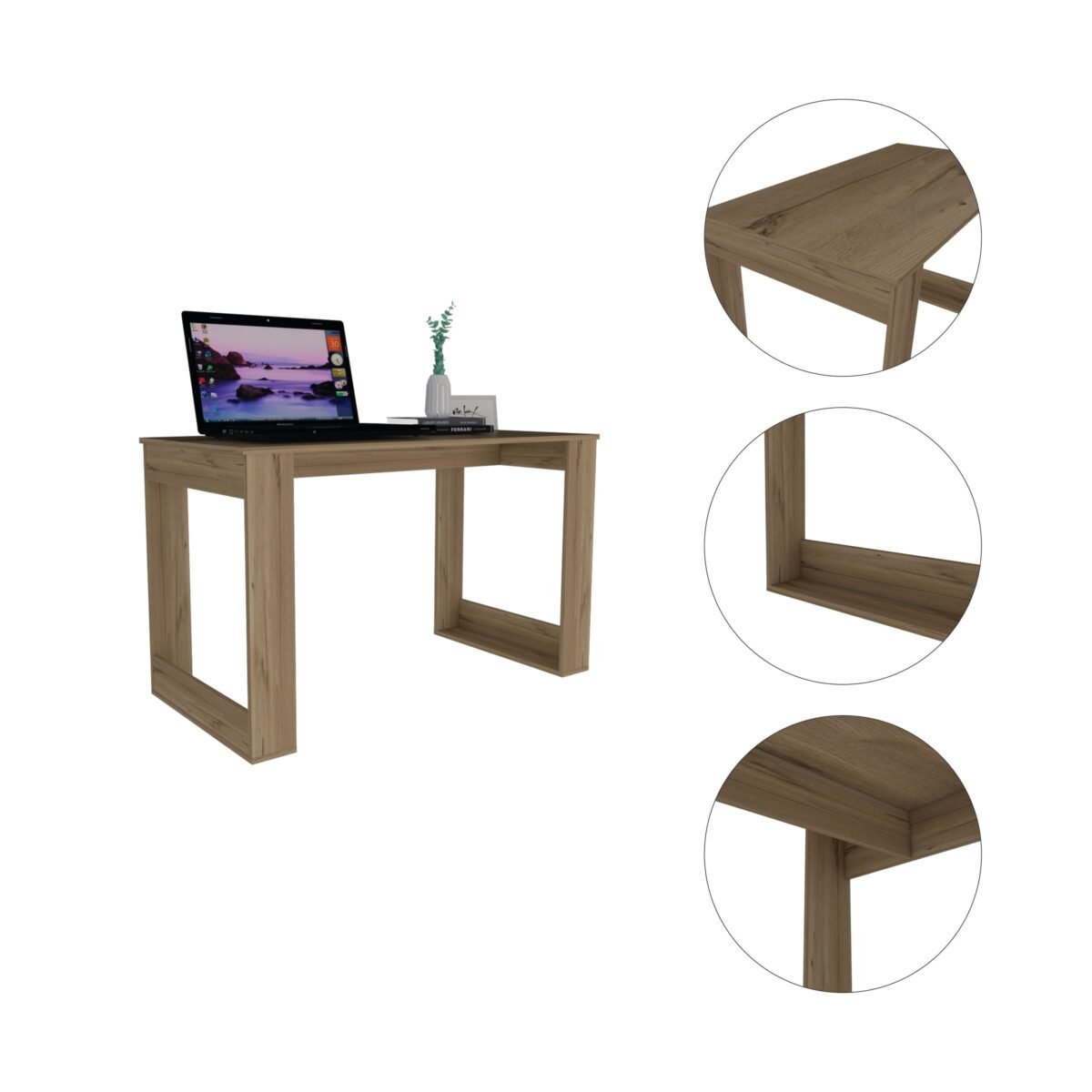 Walker Edison | Curved Wood Aurora Writing Computer Desk - Image 9