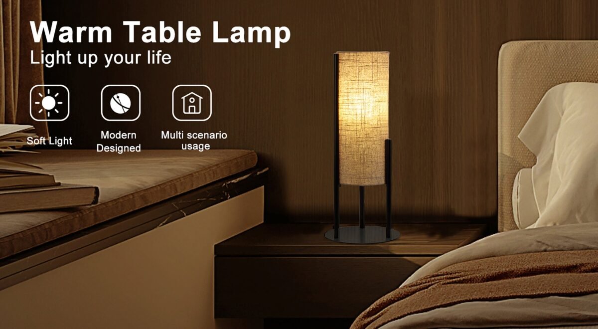 Walker Edison | Modern Linen Table Lamp - Image 5