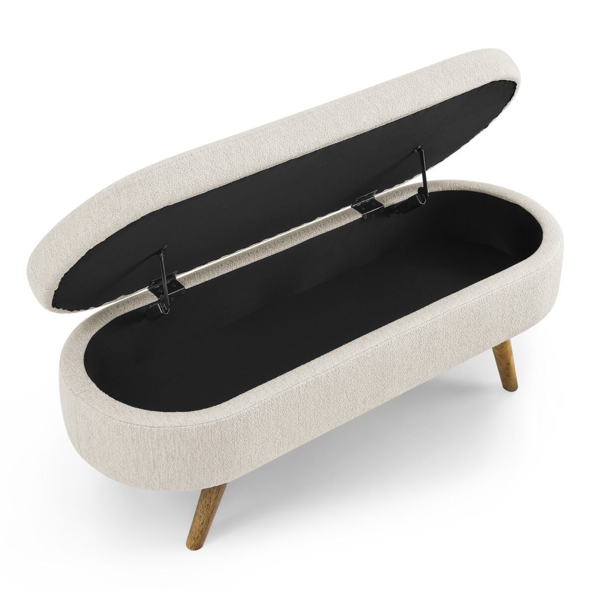 Walker Edison | Ottoman Oval Storage Bench - Image 7