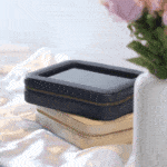 Faux Leather Jewellery Travel Organiser Box, Beige - Image 7