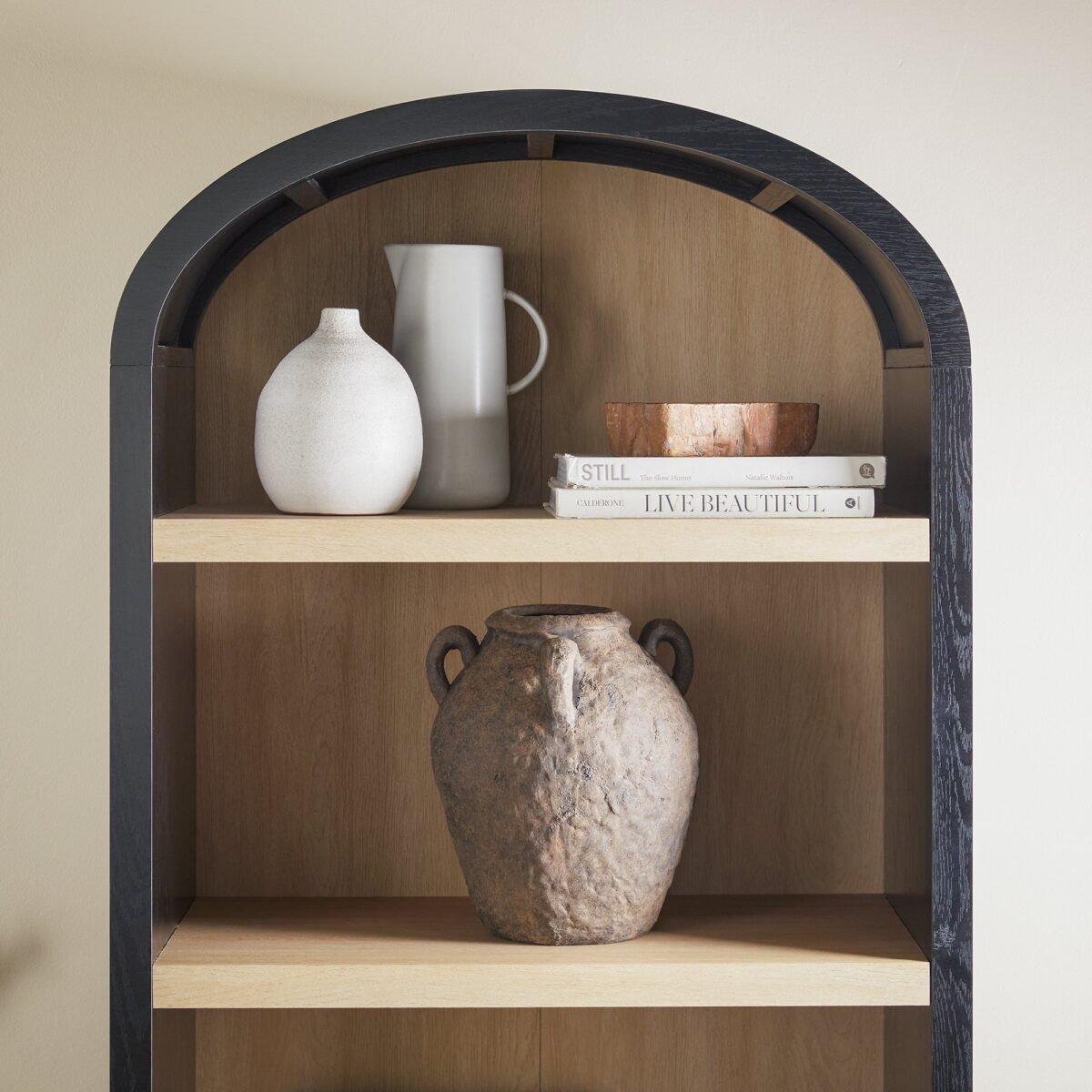 Chantelle Modern Arched Bookshelf with Open Shelves - Image 4