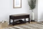 Walker Edison | Entryway Seating Bench with Shoe Storage - Image 3