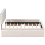 Walker Edison | Upholstered Queen Platform Bed with Storage - Image 11