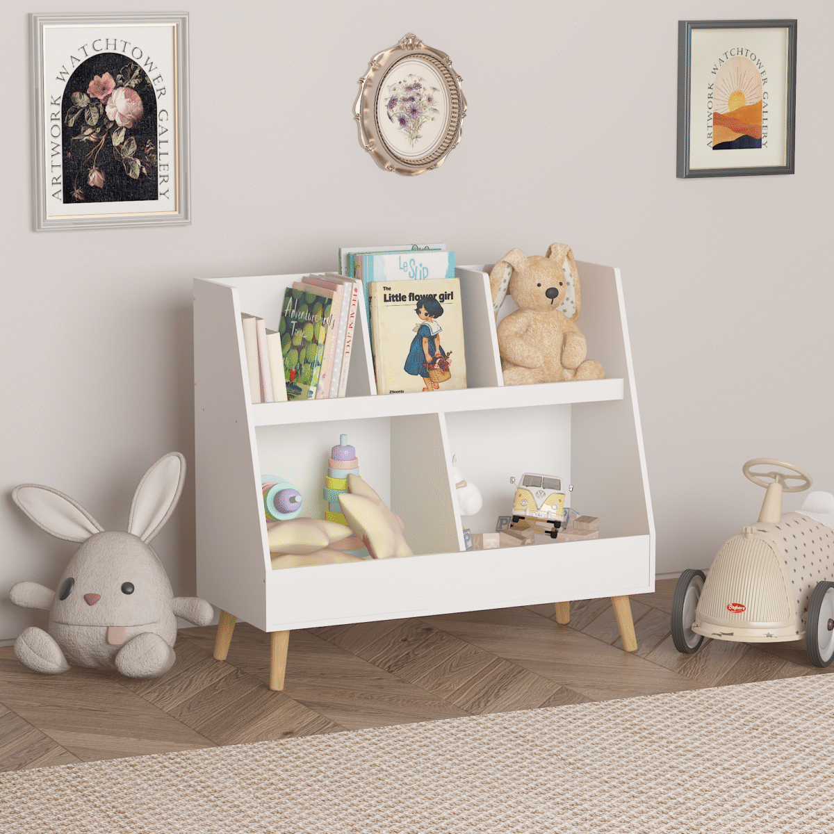 Walker Edison | Kids Bookcase and Toy Organizer - Image 2