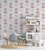 Hippo Wallpaper Nursery Room - Image 3