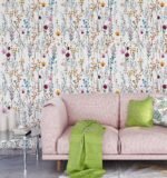 Colorful Wildflowers Herbarium Wallpaper - Image 3