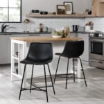 Xuma Urban Industrial Faux Leather Seating Collection (Dining Chair or Counter Stool), Set of 2 - Image 23