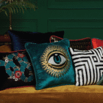 Eye Cushion Cover, Turq, 16 x 16 inch