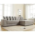 Walker Edison | Corduroy Right L-Shaped Sectional Cloud Couch - Image 11