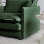 Walker Edison | Chenille Modular Cloud Couch with L-Shaped Sectional and Ottoman - Image 13