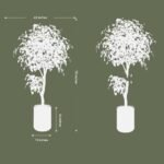 Artificial Ficus Tree with Artisan Planter - Image 12