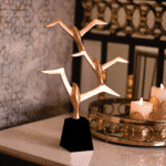 Black & Gold Birds of Paradise Polyresin Figurine - Image 3