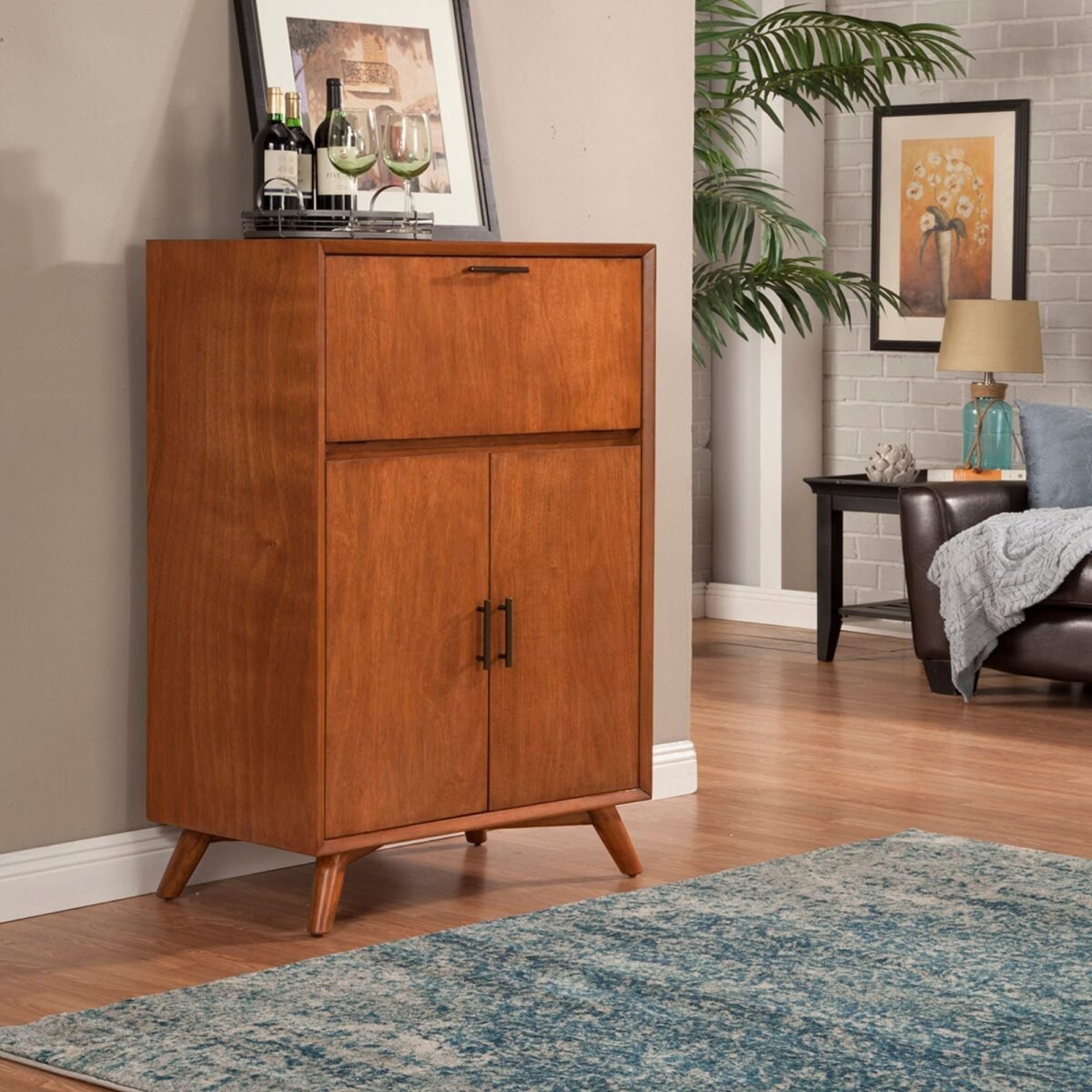 Flynn Large Bar Cabinet, Chestnut - Image 2