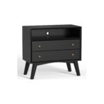 Flynn Large Nightstand, Black - Image 3