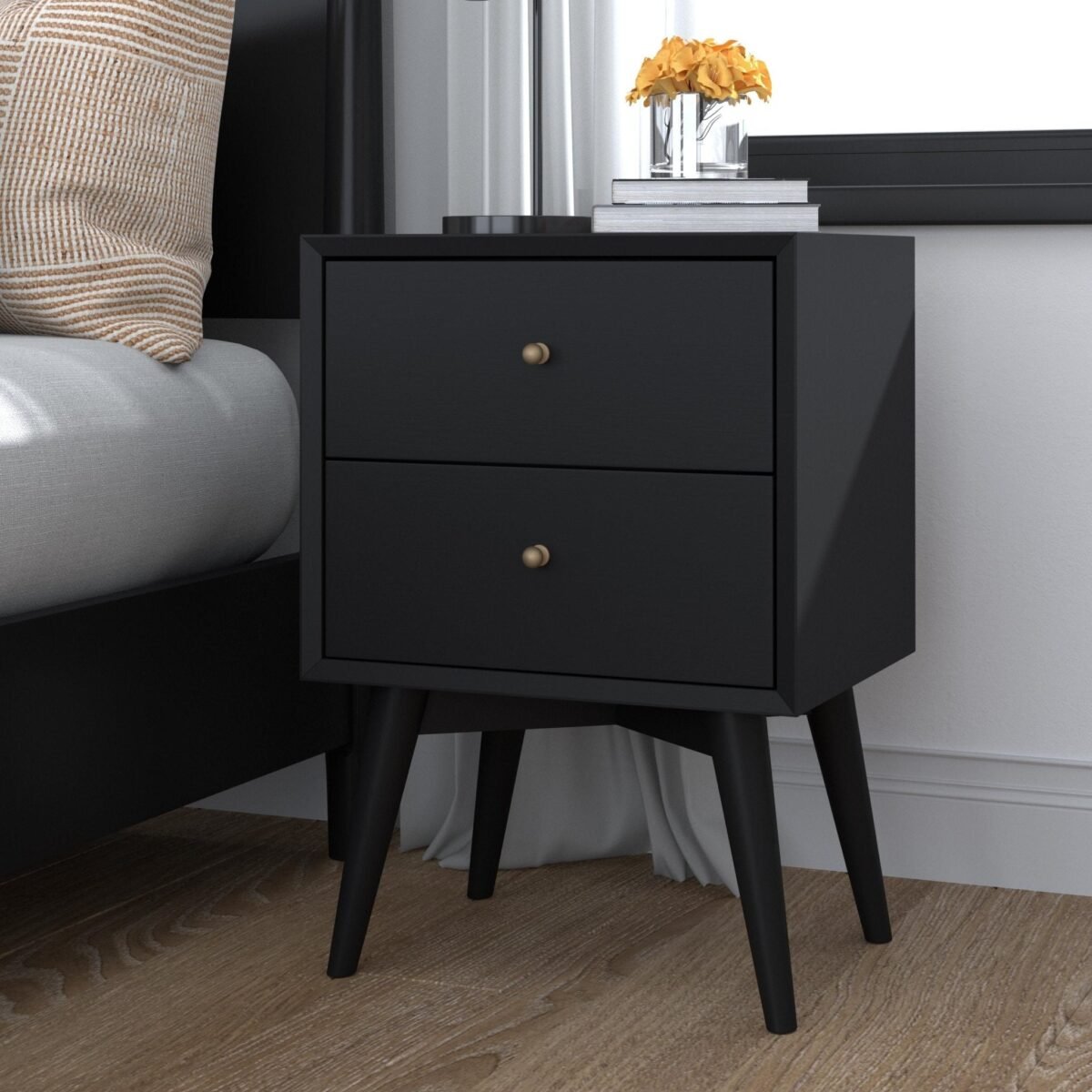 Flynn Nightstand, Black - Image 1