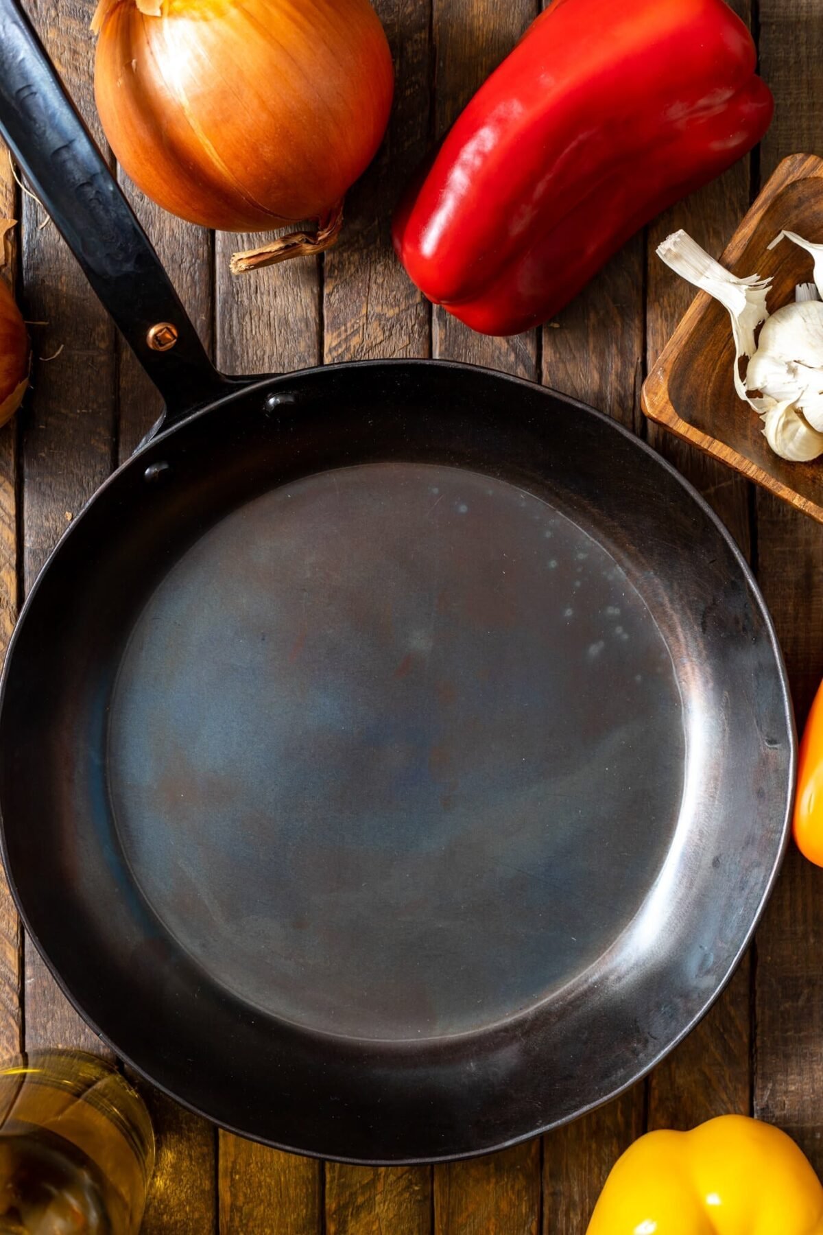 10" Round Carbon Steel Skillet - Hand Forged - Image 2