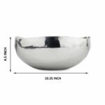 Full Polished Stainless Steel 11" Salad Bowl - Image 4