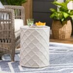 Muhr White Garden Stool