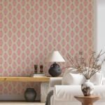 Mid Century Modern Wallpaper - Retro Pink and Peach Circles