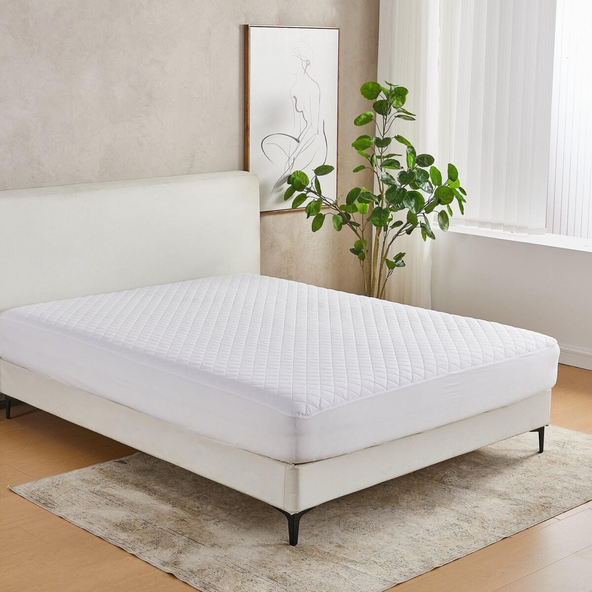 Machine Washable Quilted Mattress Pad - Wyeth Collection - Image 1