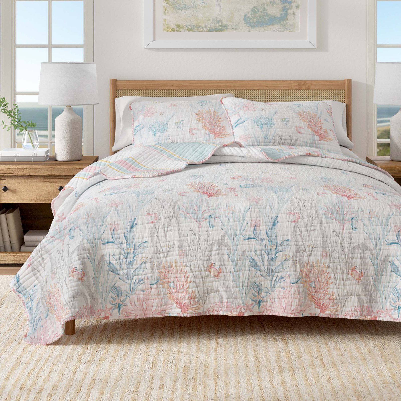 greatbayhome-quilts-comforters-coastal-coral-reef-quilt-set-caymen-collection-1144954631 Coastal Coral Reef Quilt Set - Caymen Collection - Image 1