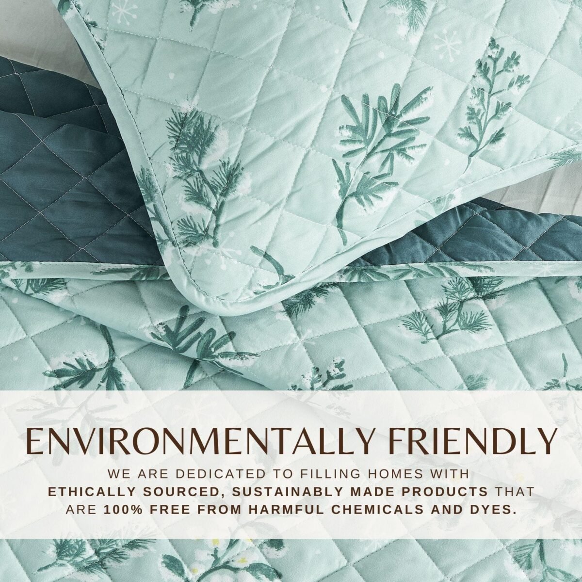 Snowy Botanical Quilt Set - Mariela Collection - Image 5