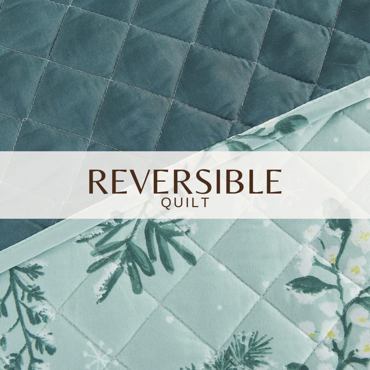 Snowy Botanical Quilt Set - Mariela Collection - Image 4