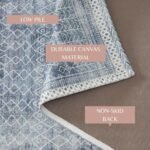 Distressed Moroccan Machine Washable Accent Area Rug 5' x 7' - Neve Collection - Image 4