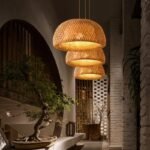 Hand-Weaved Rattan Cocoon Pendant Light - Image 3