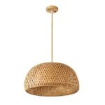 Hand-Weaved Rattan Cocoon Pendant Light - Image 10