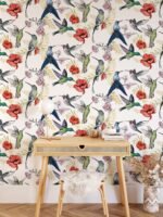 Hummingbird Wallpaper Peel and Stick - Image 5