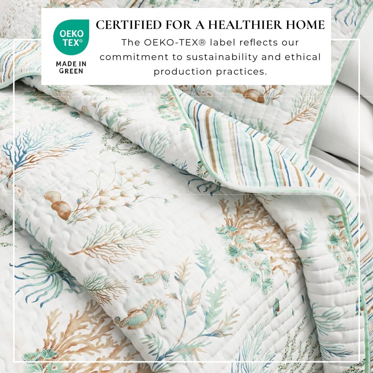 Coastal Printed Cotton Quilt Set - Santa Barbara Collection - Image 5