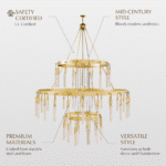 Sidero 3-Tier Round Chandelier - Image 12