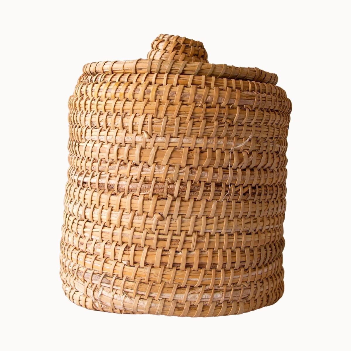 Lidded Palm Laundry/Storage Basket - Image 2