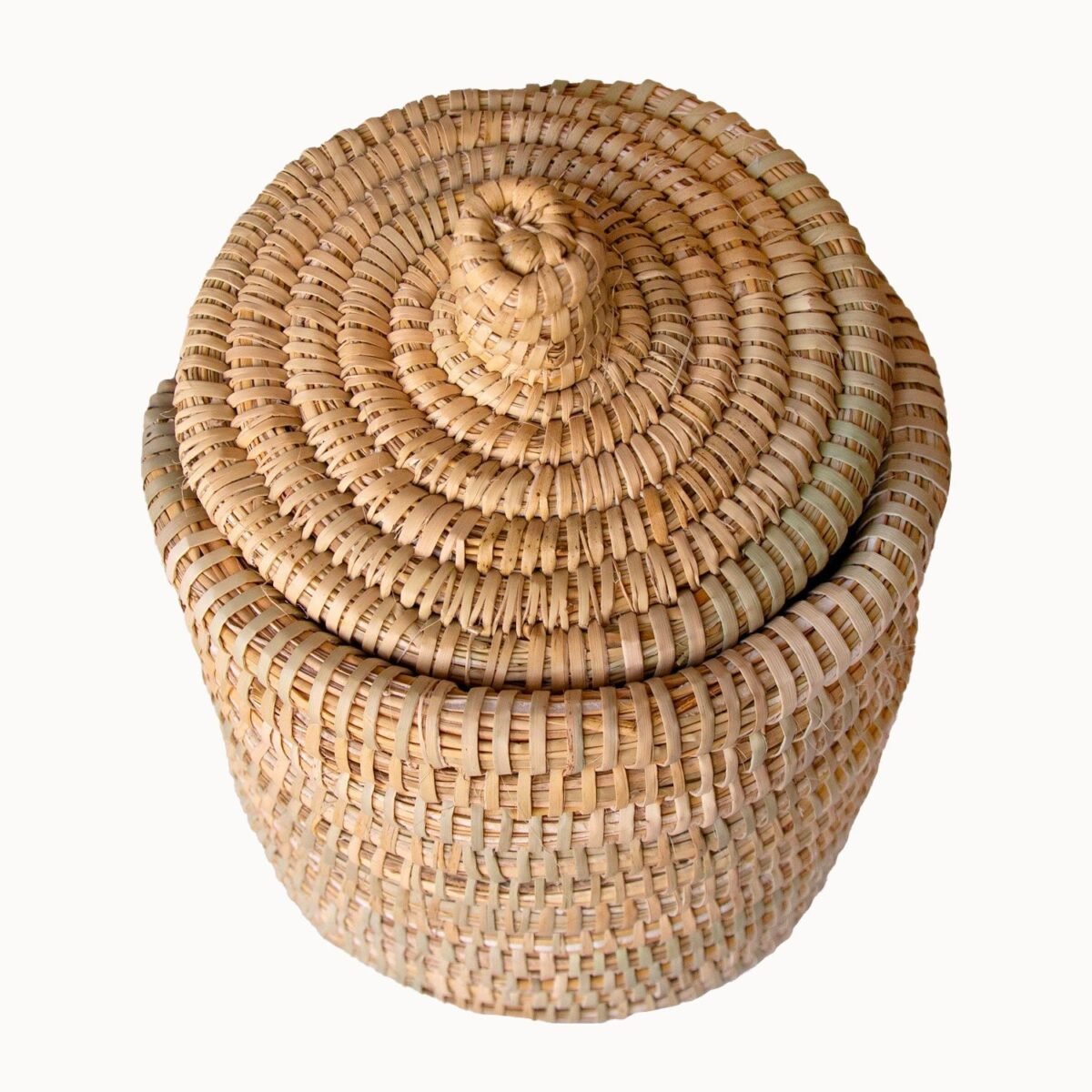 Lidded Palm Laundry/Storage Basket - Image 10