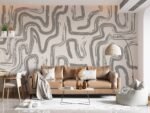 Modern Abstract Brushstroke Wallpaper - Neutral Artistic Wall Mural - Image 6