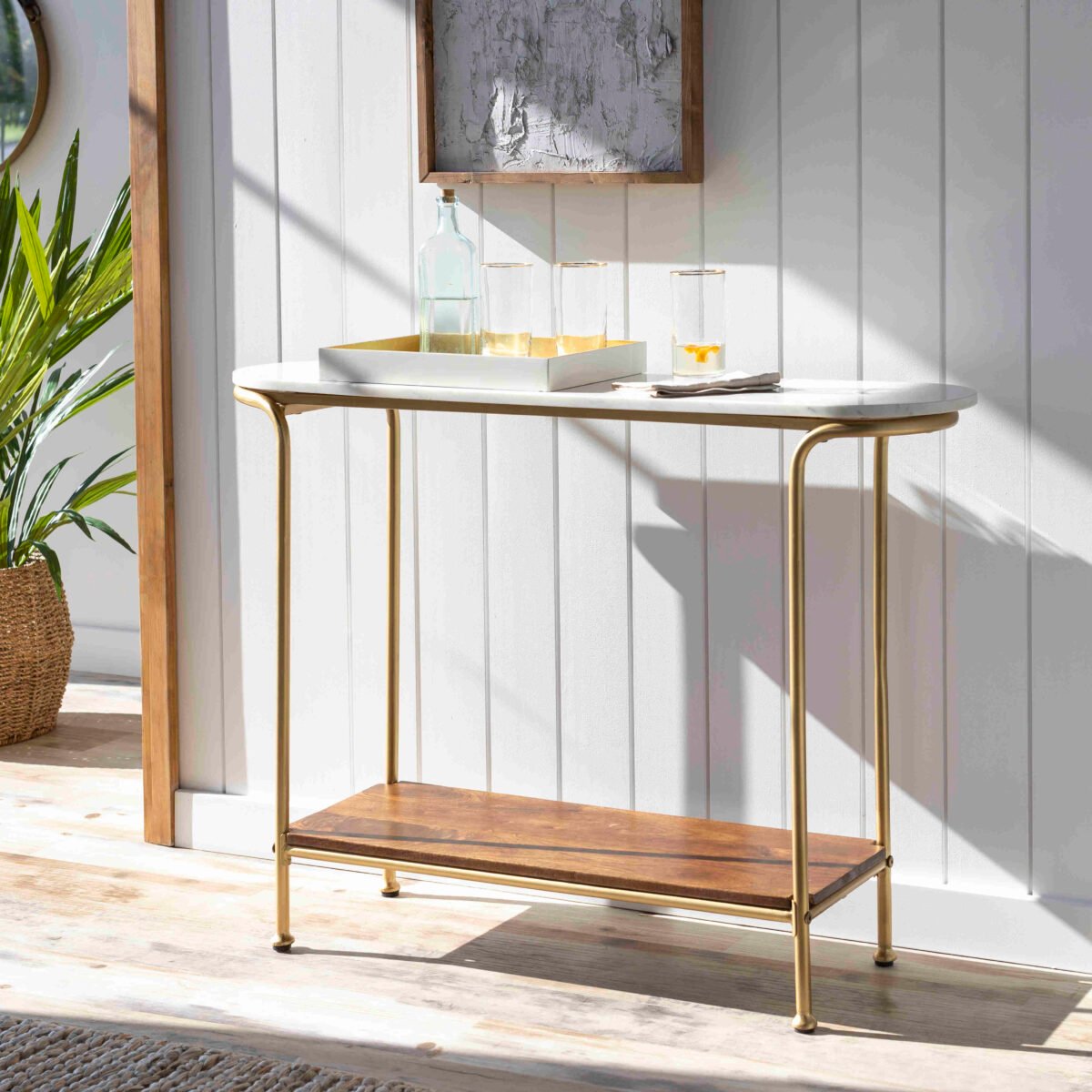 Schwanenstadt Gold Console Table - Image 2